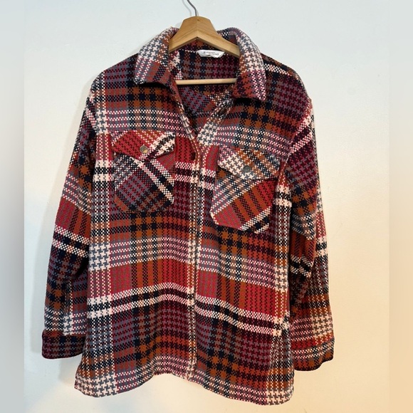 Northern Reflections Multicolor Plaid Shacket - Size M - Picture 2 of 9